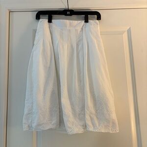 Talbots Women’s White Embroidered Cotton Midi Skirt